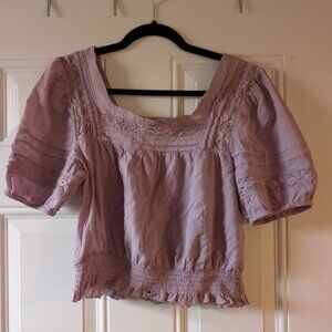 Coco + Jaimeson Lavender Lace Women's Top Size L
